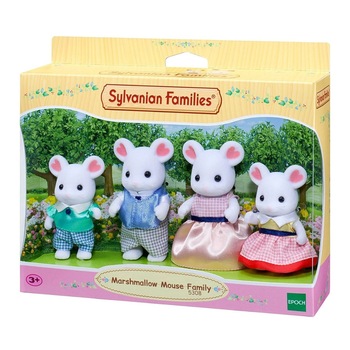 Figurine Sylvanian Families 5308 - Familia soriceilor Marshmallow Figurine Sylvanian Families 5308 - Familia soriceilor Marshmallow