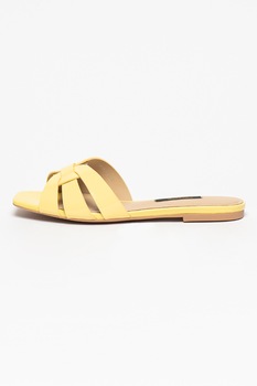 Gino Rossi, Papuci de piele cu decupaje, Galben, 40 Gino Rossi, Papuci de piele cu decupaje, Galben, 40