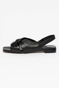 Gino Rossi, Sandale slingback de piele, Negru Gino Rossi, Sandale slingback de piele, Negru