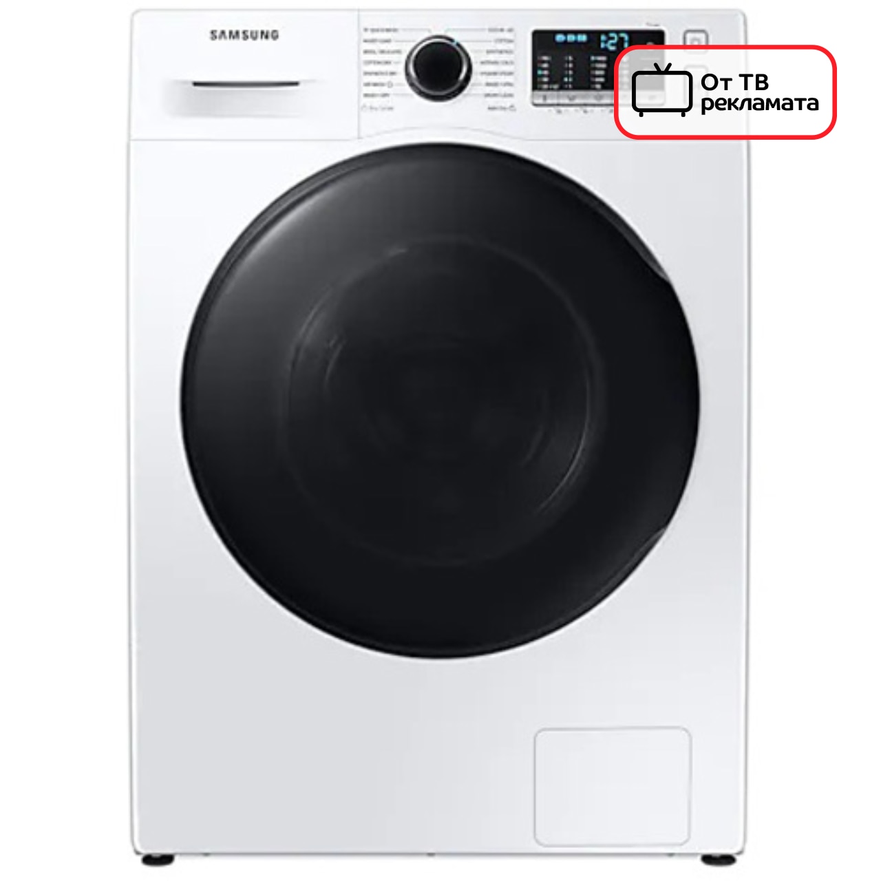 Masina de spalat rufe cu uscator Samsung WD80TA046BE/LE , 8 kg spalare, 5 kg uscare, 1400 rpm, Clasa C, Motor Digital Inverter, Eco Bubble, Bubble Soak, Steam, Airwash, Alb