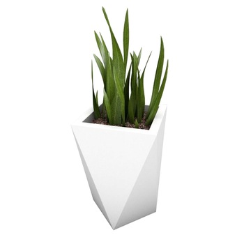 Ghiveci decorativ din polietilena, alb, design modern, rezistenta la diferentele de temperatura si razele UV, adancime 30 cm, 60 x 40 cm Ghiveci decorativ din polietilena, alb, design modern, rezistenta la diferentele de temperatura si razele UV, adancime 30 cm, 60 x 40 cm