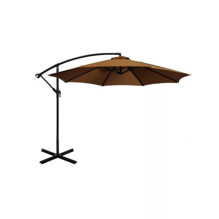 bipiline kerti függő napernyő - 270cm - Barna