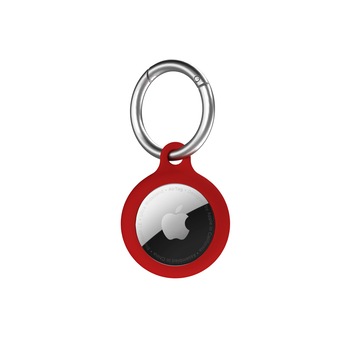 Husa de protectie din silicon NEXT ONE Secure Key Clip pentru AirTag, Red Husa de protectie din silicon NEXT ONE Secure Key Clip pentru AirTag, Red