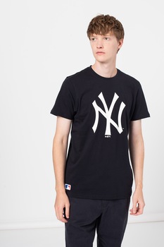 New Era, Tricou cu imprimeu New York Yankees, bleumarin inchis, alb New Era, Tricou cu imprimeu New York Yankees, bleumarin inchis, alb