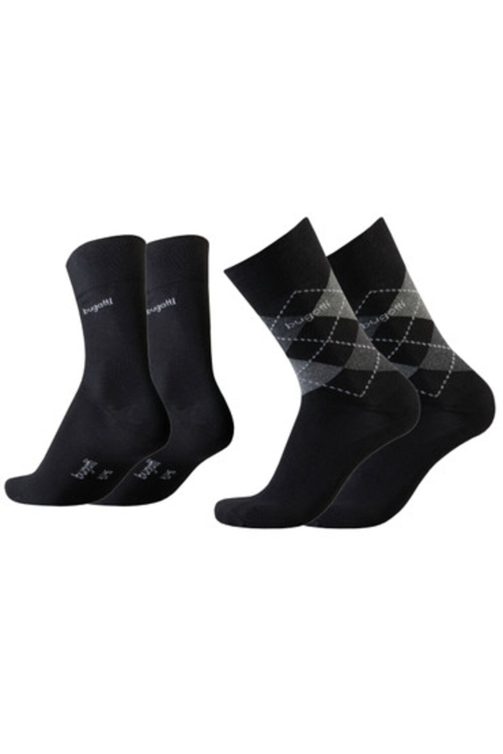 Set 2 sosete barbati, bugatti, basic lungi, Negre