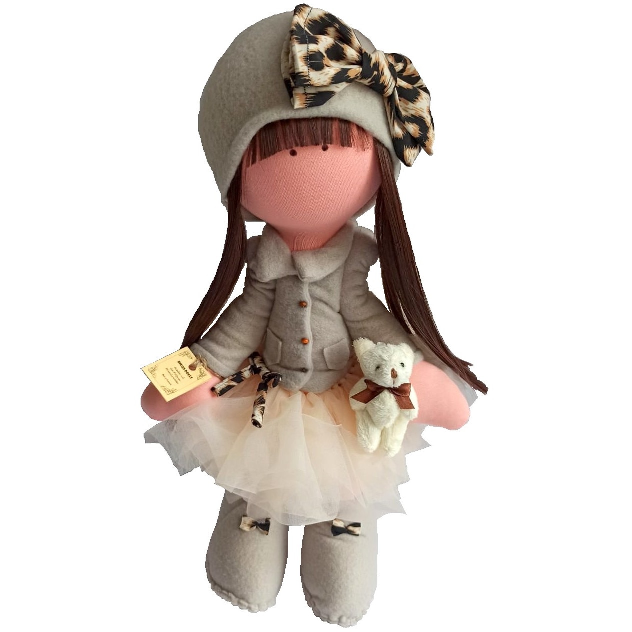 Papusa Biloo Doll Natalia - Model Unicat - Creatie handmade - dimensiune 43 cm