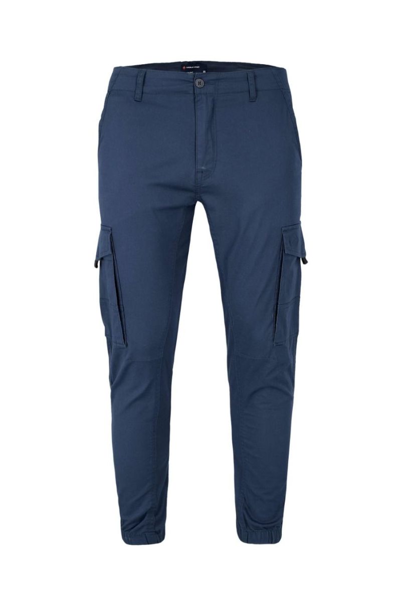 Pantaloni barbati, Volcano, M07185-W20, Bumbac, Bleumarin