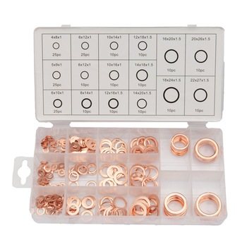 Set saibe cupru Real Parts, asortate, 8x4 - 27x22mm, 220 buc Set saibe cupru Real Parts, asortate, 8x4 - 27x22mm, 220 buc