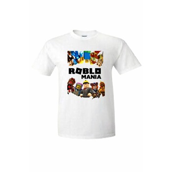 Tricou copii, Imprint Design, Roblox Mania, Alb Tricou copii, Imprint Design, Roblox Mania, Alb