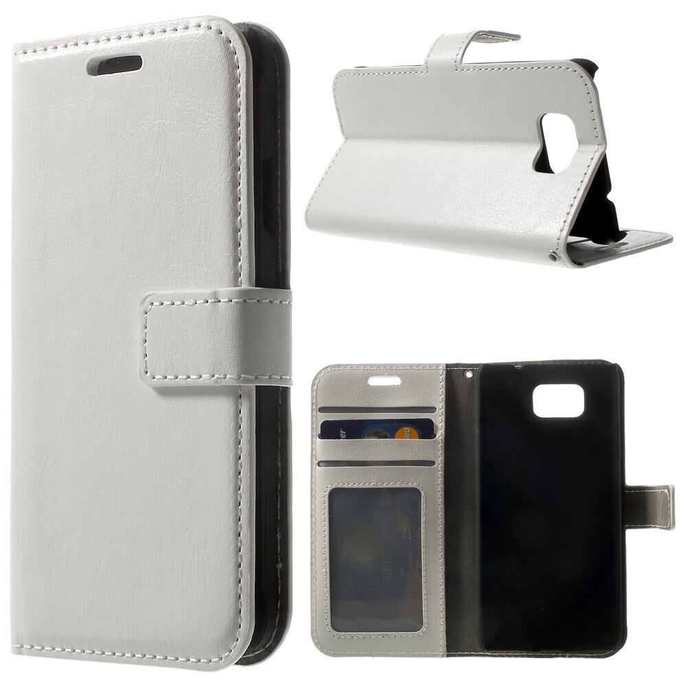 Husa Samsung Galaxy Alpha SM-G850F, Alba, Inchidere Magnetica, Piele Ecologica