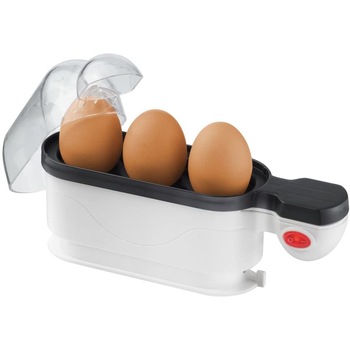 Fierbator oua Steba, EK 4, capacitate 3 oua, comutator pornire/oprire, semnal sonor de final, pahar de masurare, 380 W, suprafata antiaderenta, alb Fierbator oua Steba, EK 4, capacitate 3 oua, comutator pornire/oprire, semnal sonor de final, pahar de masurare, 380 W, suprafata antiaderenta, alb