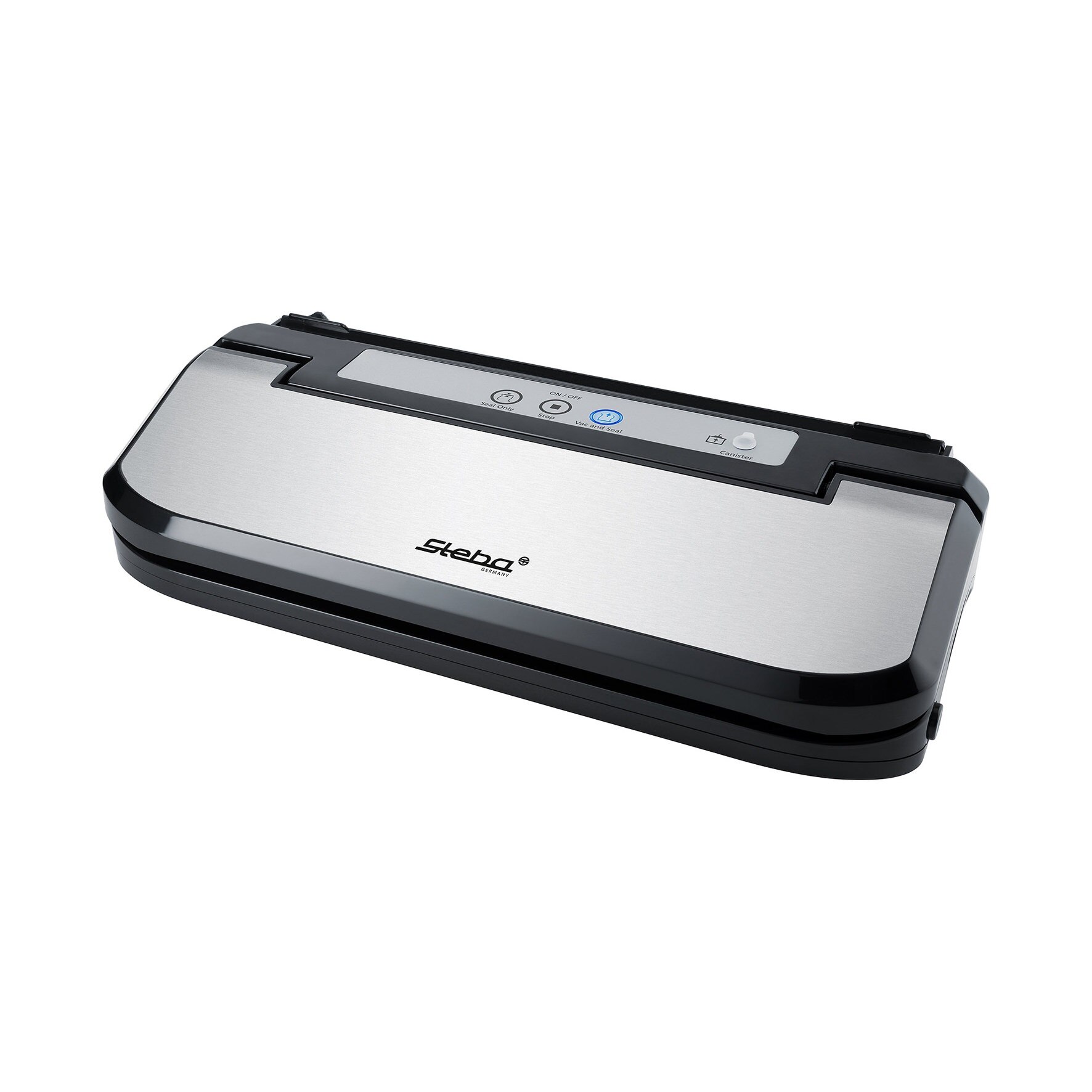 Aparat de vidat Steba, VK 7, putere mare de absorbtie, camera detasabila, ideal pentru alimentele sensibile, operare simpla si intuitiva, negru/argintiu