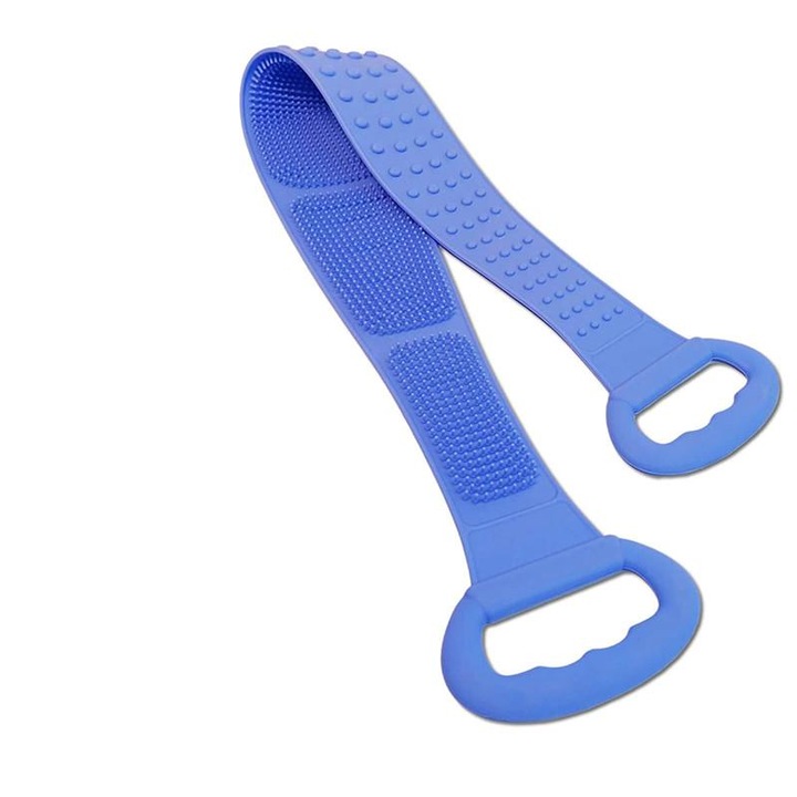 OEM Fürdőöv a hát tisztítására és masszírozására, Szilikon, Kék