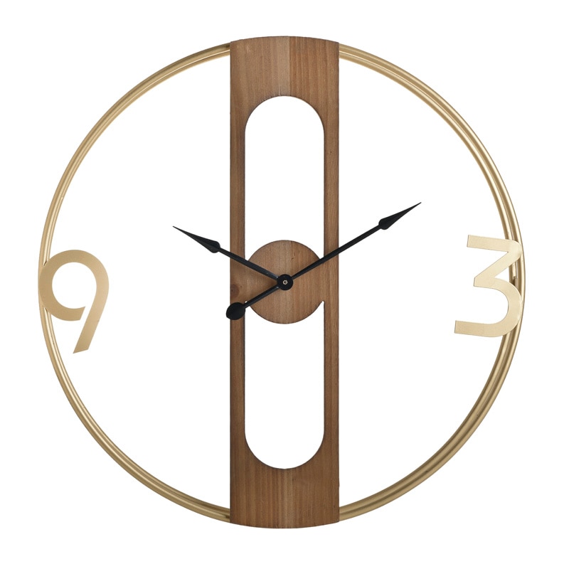 Ceas De Perete, Charisma Lemn/Metal Gold/Natural, D50X8