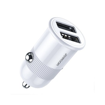 Incarcator Auto Joyroom Fast Charger 2 X Usb, 3.1a, Alb Incarcator Auto Joyroom Fast Charger 2 X Usb, 3.1a, Alb