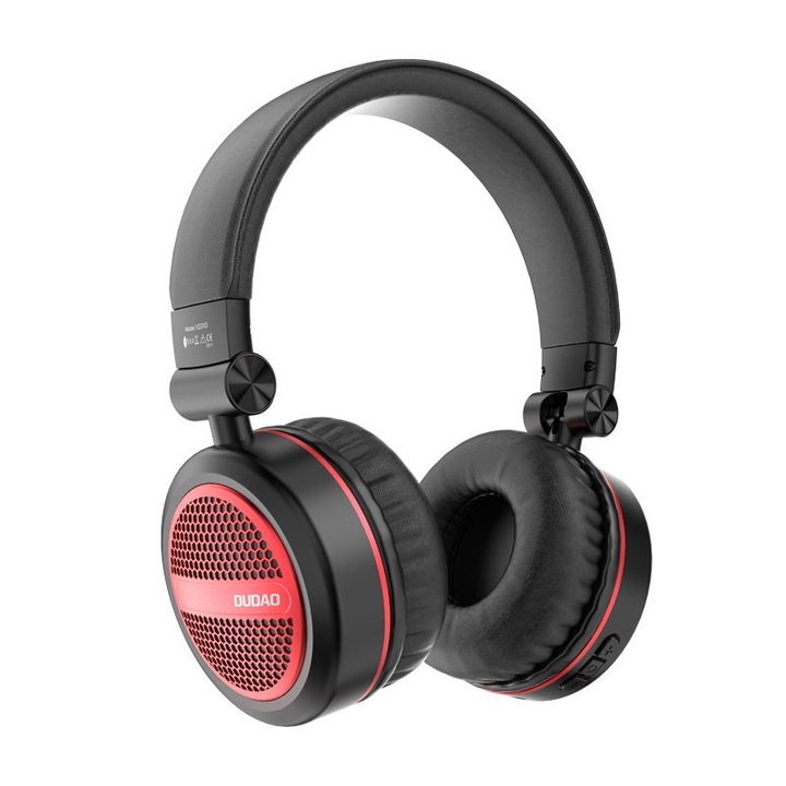Безжични слушалки Dudao, On-ear, Bluetooth 5.0, червен