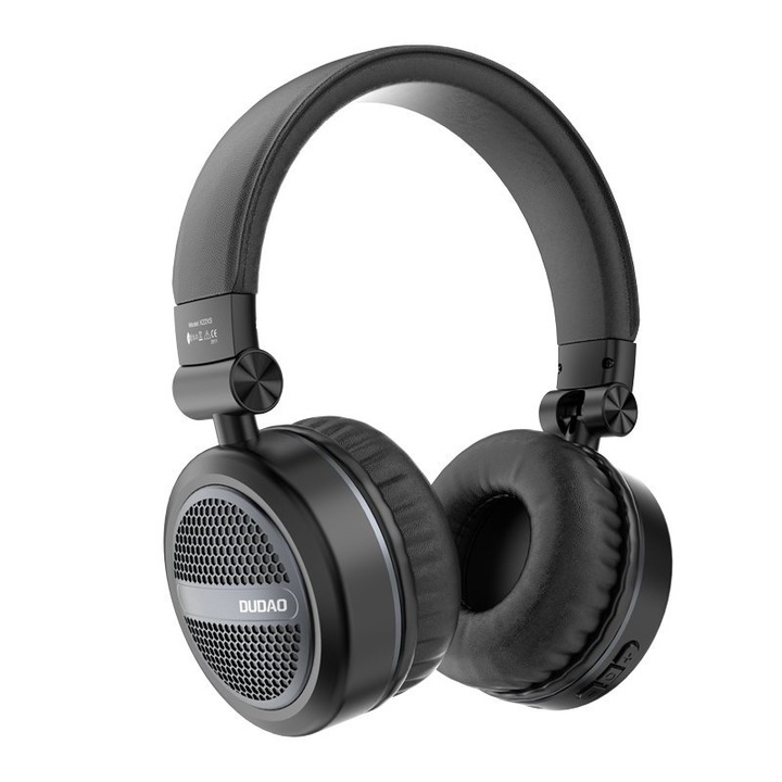 Безжични слушалки Dudao, On-ear, Bluetooth 5.0, черен