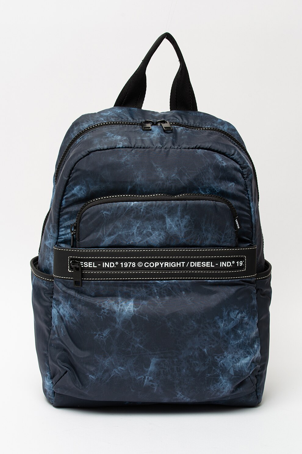Diesel, Rucsac cu imprimeu Nucife, Bleumarin/Alb/Negru