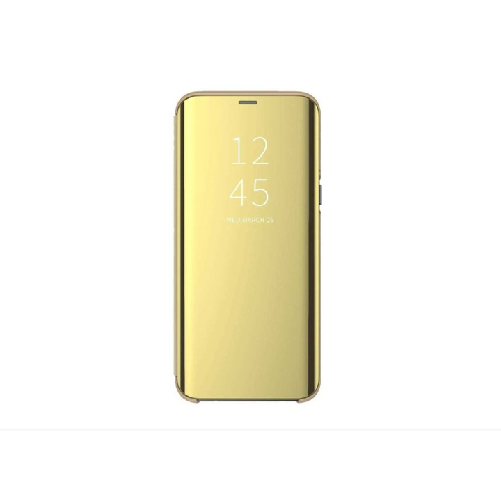 Защитен калъф Clear View за Huawei P Smart Z, Honor 9X и Y9 Prime 2019, капак, златен, BBL2655