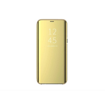 Husa de protectie Clear View pentru Samsung Galaxy A71, flip cover, Gold, BBL2540 Husa de protectie Clear View pentru Samsung Galaxy A71, flip cover, Gold, BBL2540