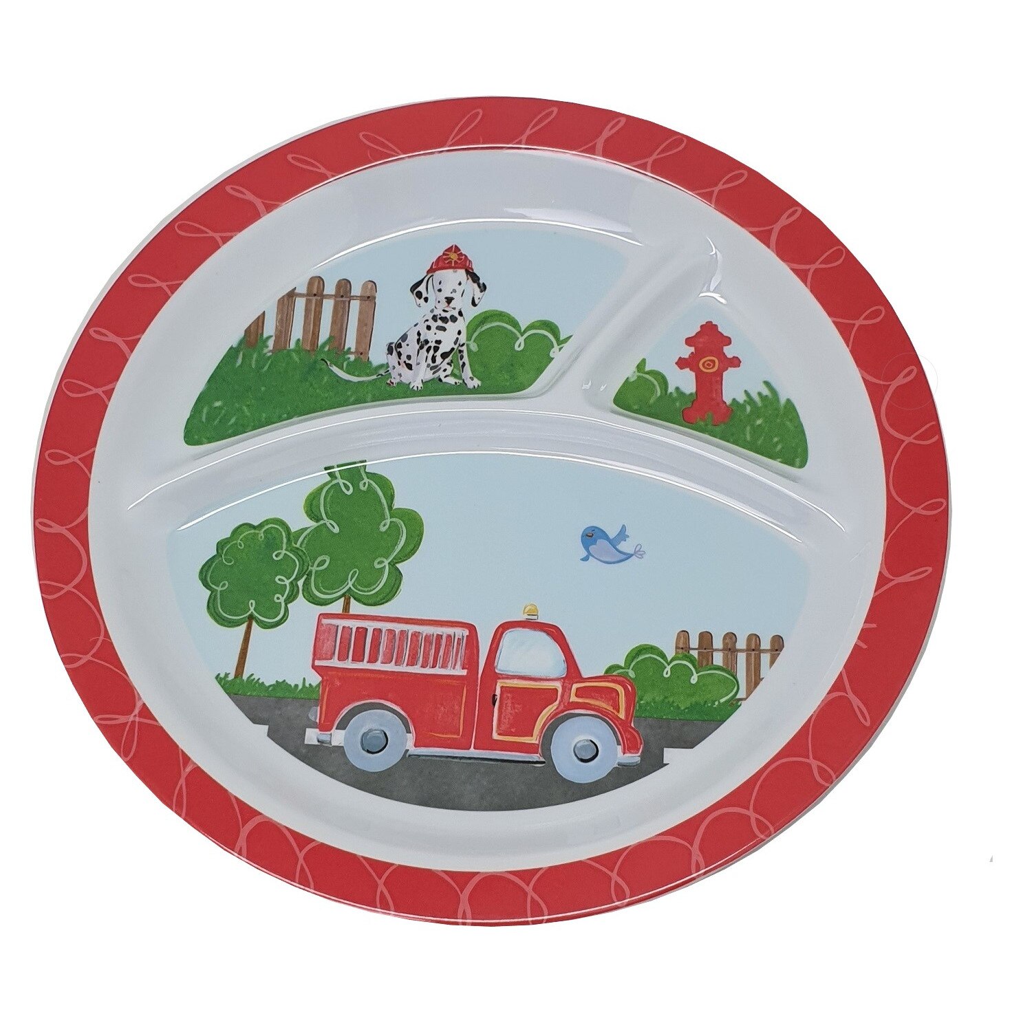 Farfurie compartimentata Gemma, pentru copii, 21 cm, rosu, 1Stx