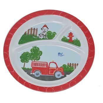 Farfurie compartimentata Gemma, pentru copii, 21 cm, rosu, 1Stx Farfurie compartimentata Gemma, pentru copii, 21 cm, rosu, 1Stx