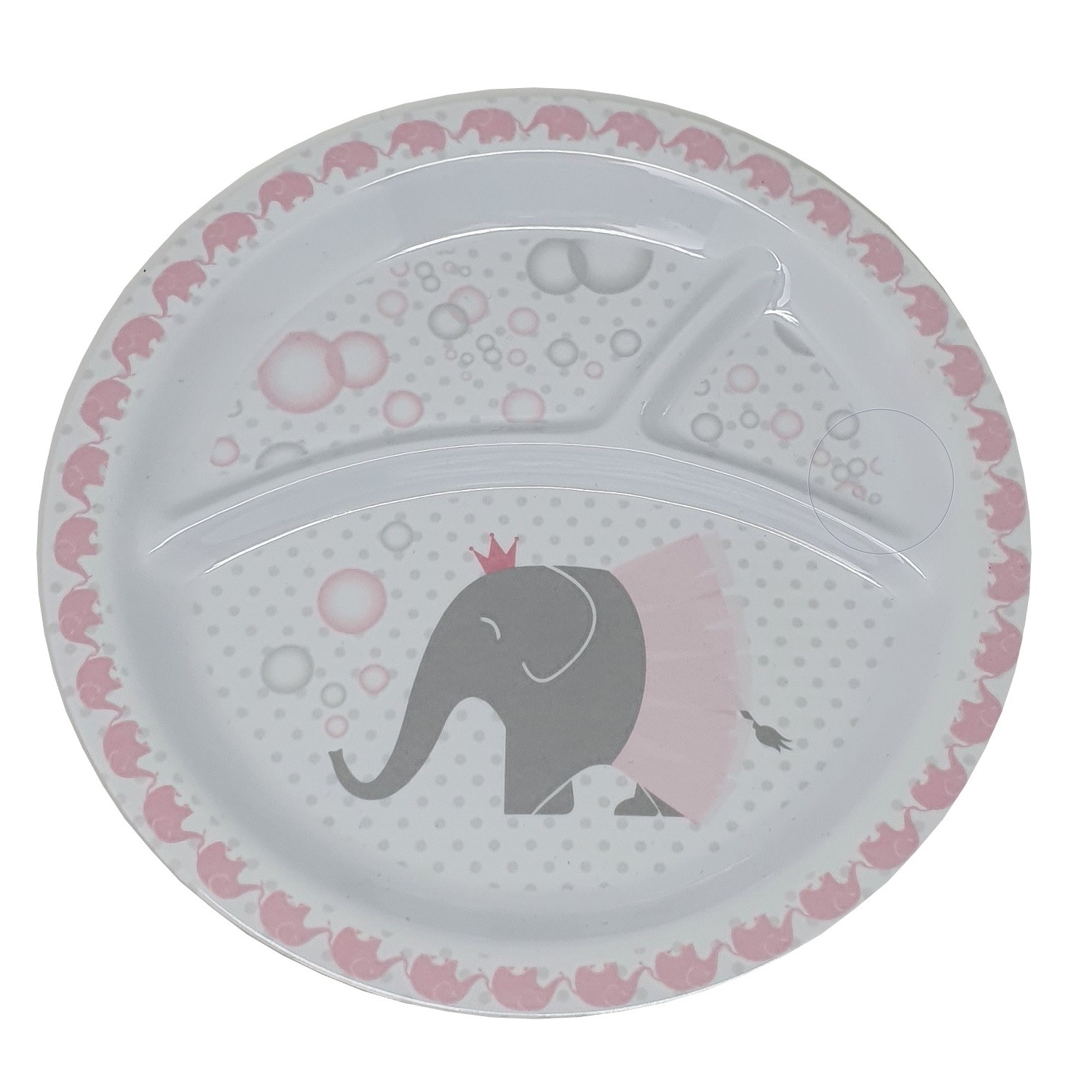 Farfurie compartimentata Gemma, pentru copii, 21 cm, alb, 2Stx