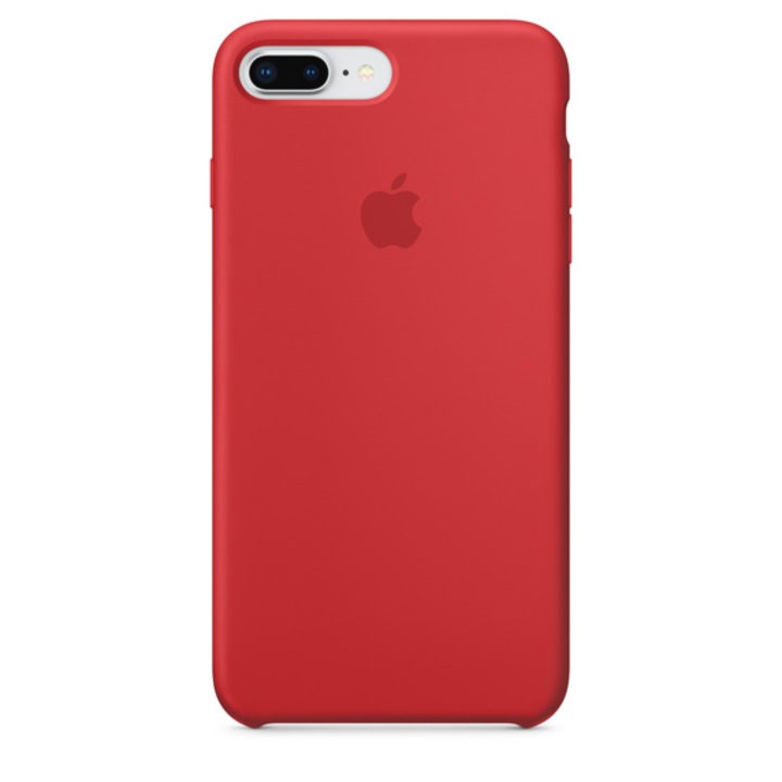Силиконов Калъф Apple за iPhone 7/8 Plus, Високозащитен, Червен