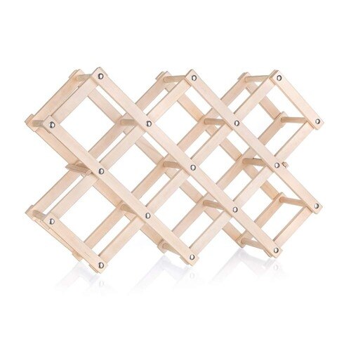 Suport lemn pentru 10 sticle 55x36x13 cm