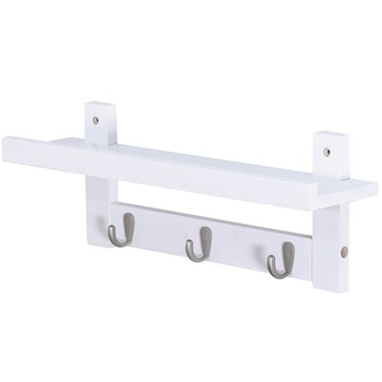 Cuier cu raft 48,5x8x12 cm Relaxdays Alb Bambus/Otel Cuier cu raft 48,5x8x12 cm Relaxdays Alb Bambus/Otel