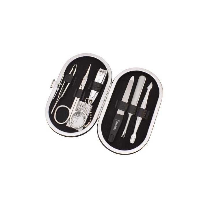 Комплект за маникюр MAGNUM, черен, 6 части