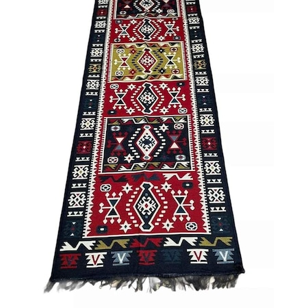 Covor rustic tesut, Serhouse, doua fete, Indigo, 60x90