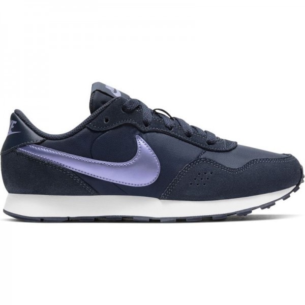 Nike, Pantofi sport cu insertii de piele intoarsa Valiant, bleumarin, violet ametist