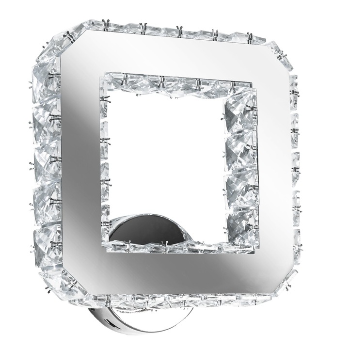 Аплик Rea Crystal Square APP415-W, LED, Квадратен, Бяла Светлина