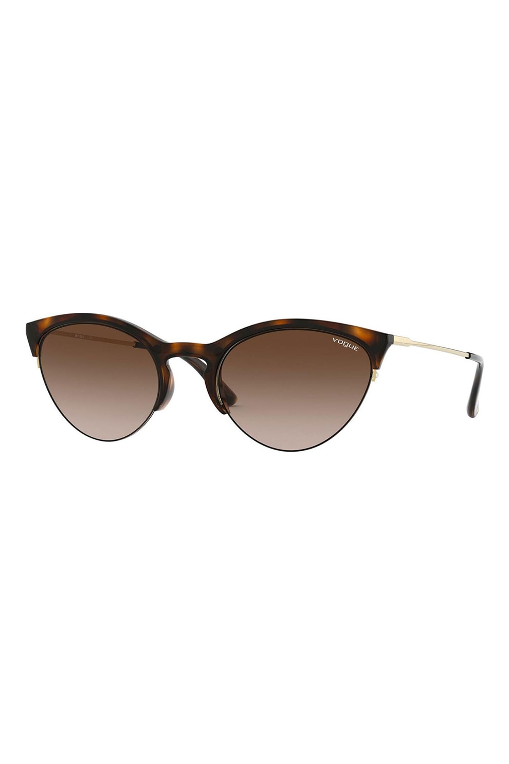 Vogue, Ochelari de soare cat-eye cu lentile in degrade, Maro inchis/Oranj/Auriu, 54-22-140 Standard