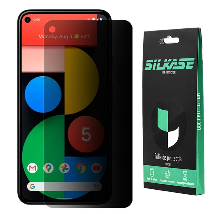 Folie privacy SILKASE pentru Google Pixel 5a, protectie ecran, silicon