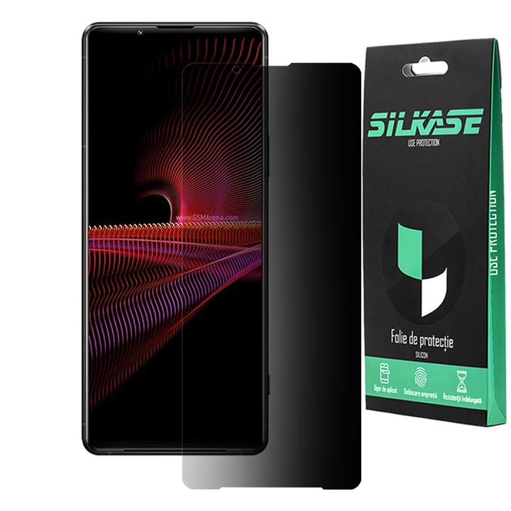 SILKASE privacy фолио за Sony Xperia 1 II, защита на екрана, силикон