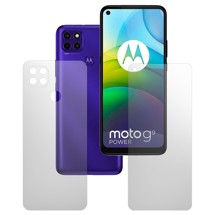 Комплект 2 матови фолиа SILKASE за MOTOROLA Moto G9 Power, защита на телефона, възобновяем силикон