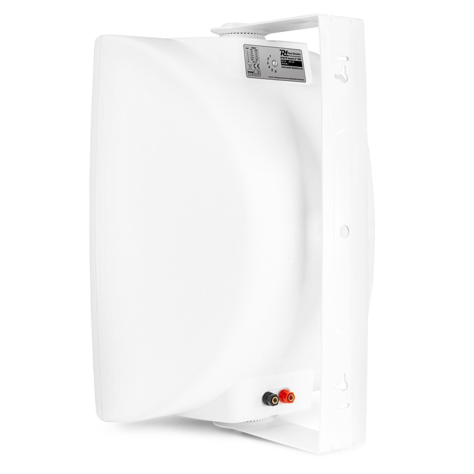 Boxa de interior/exterior, 100V, 50W RMS, IPX5, alb, Power Dynamics BF80TW