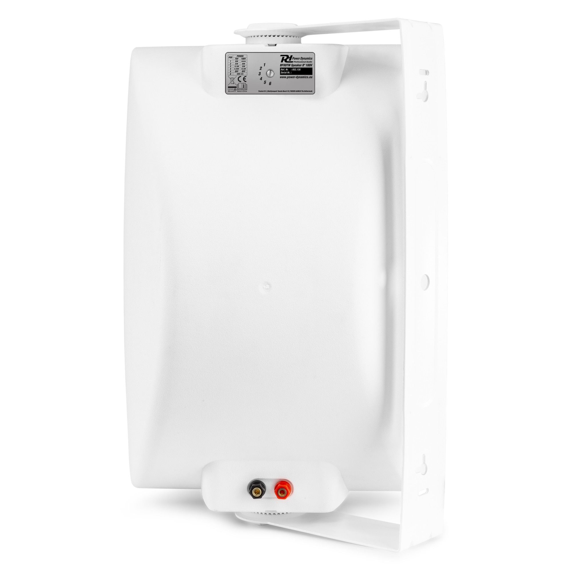 Boxa de interior/exterior, 100V, 50W RMS, IPX5, alb, Power Dynamics BF80TW