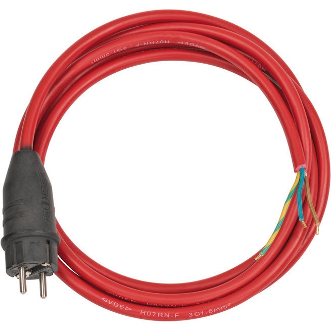 Cablu electric 3m H05RR-F3G1,5 rosu cu stecher turnata DE/BE B1160490 Brennenstuhl