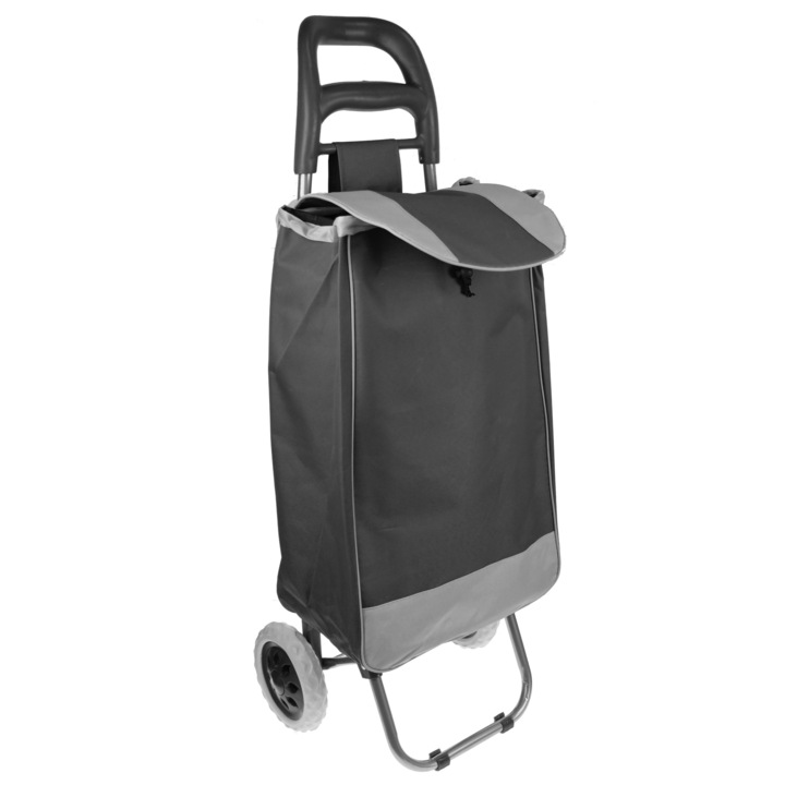 Carucior de piata pliabil, 40 litri, cu 2 roti, negru - 2990N