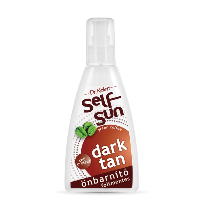 Автобронзант Dark Tan SelfSun, със зелено кафе и витамин Е, DrKelen, 150 ml