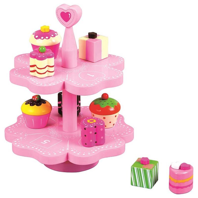 Platou cu prajituri cupcakes din lemn - Lelin