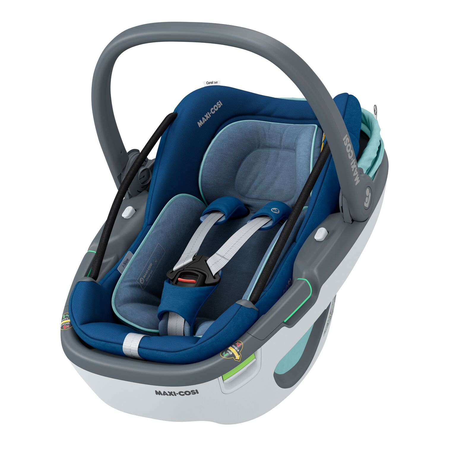 Scaun auto I-Size Maxi-Cosi Coral 360 Essential Blue, 40-75 cm, Albastru