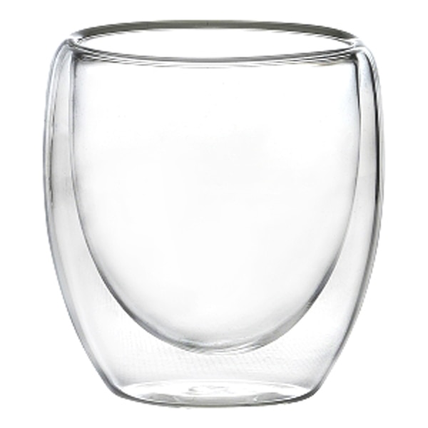 Pahar din sticla cu pereti dubli Edream, Termorezistent, 250 ml