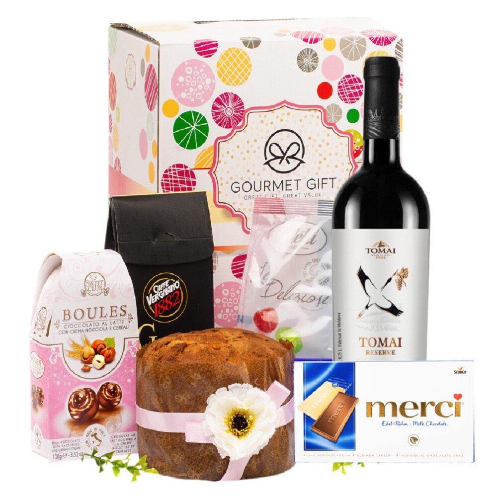 Cos cadou Pink Gift, GourmetGift, 1855g