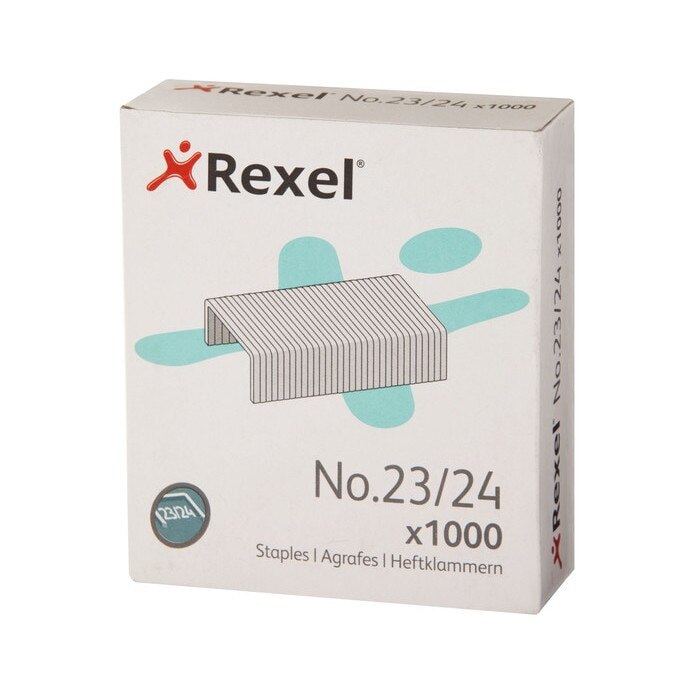 Capse Rexel, 23-24 mm, Fabricate din otel de inalta calitate,1 x 1000 bucati