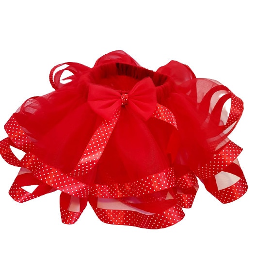 Fustita Tutu, rosie, tulle dublu, pentru fetite, 12-24 luni