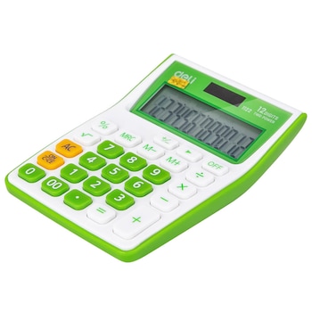 Calculator de Birou Deli 1238, 12 Digits, Alb/Verde, Alimentare Dubla Calculator de Birou Deli 1238, 12 Digits, Alb/Verde, Alimentare Dubla